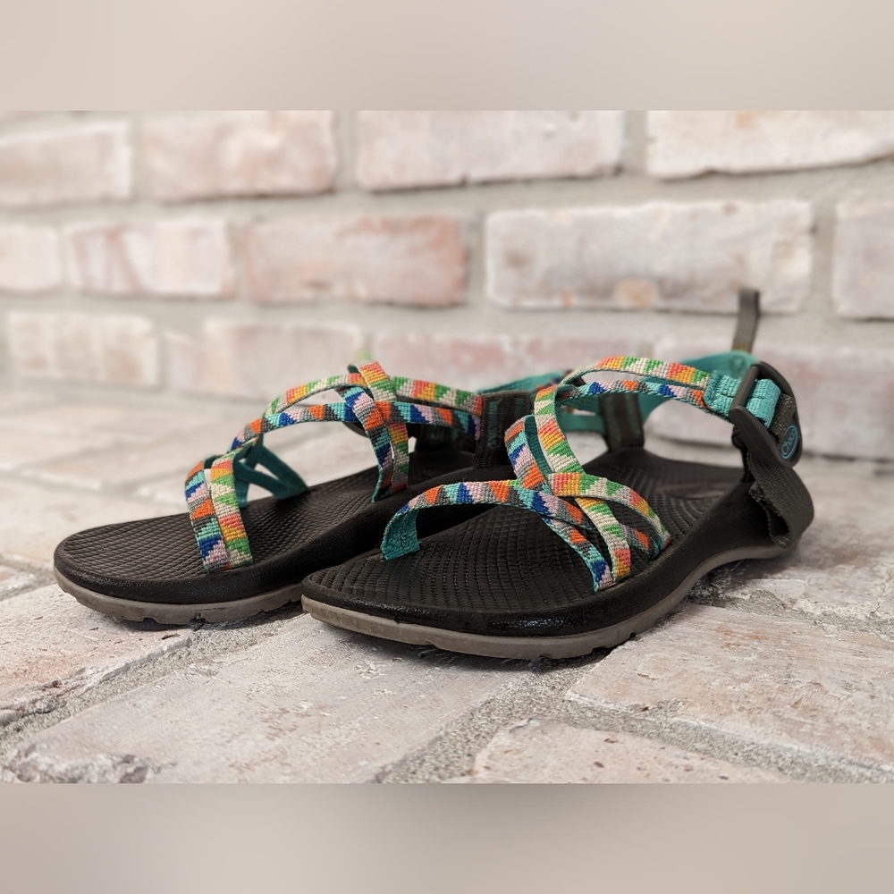Chaco ZX1 Ecotread Sandal Rainbow Geometric Kids Size 3 / Women's Size 5